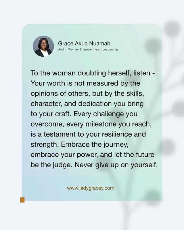 Quote by Grace Akua Nuamah